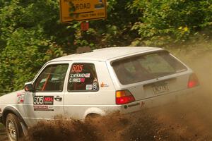 Josh Nykanen / Charlotte Himes VW GTI on SS2, Thorpe Tower I.