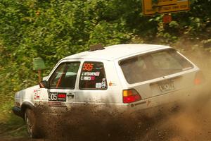 Josh Nykanen / Charlotte Himes VW GTI on SS2, Thorpe Tower I.