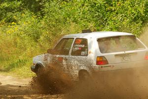 Josh Nykanen / Charlotte Himes VW GTI on SS2, Thorpe Tower I.