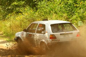 Josh Nykanen / Charlotte Himes VW GTI on SS2, Thorpe Tower I.