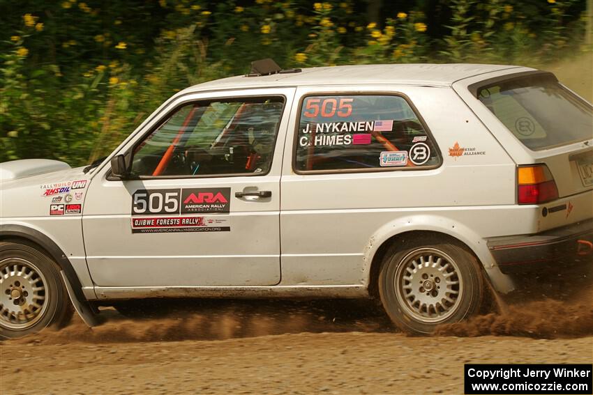 Josh Nykanen / Charlotte Himes VW GTI on SS2, Thorpe Tower I.