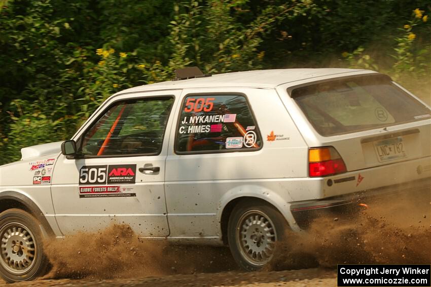 Josh Nykanen / Charlotte Himes VW GTI on SS2, Thorpe Tower I.