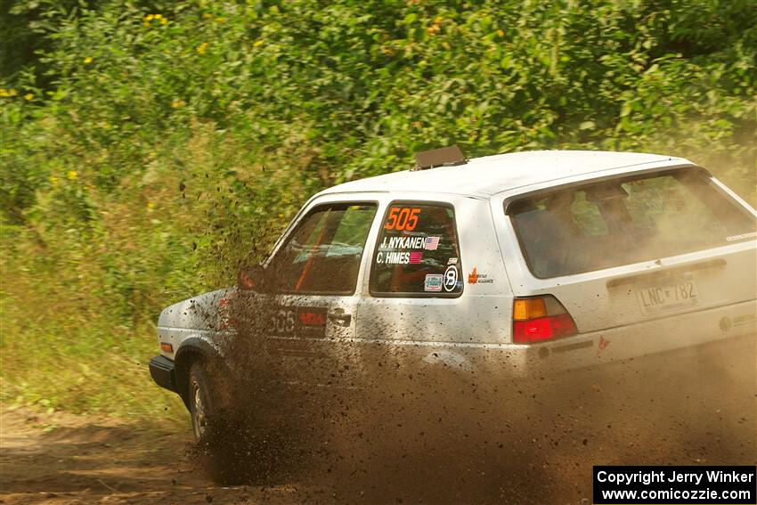 Josh Nykanen / Charlotte Himes VW GTI on SS2, Thorpe Tower I.