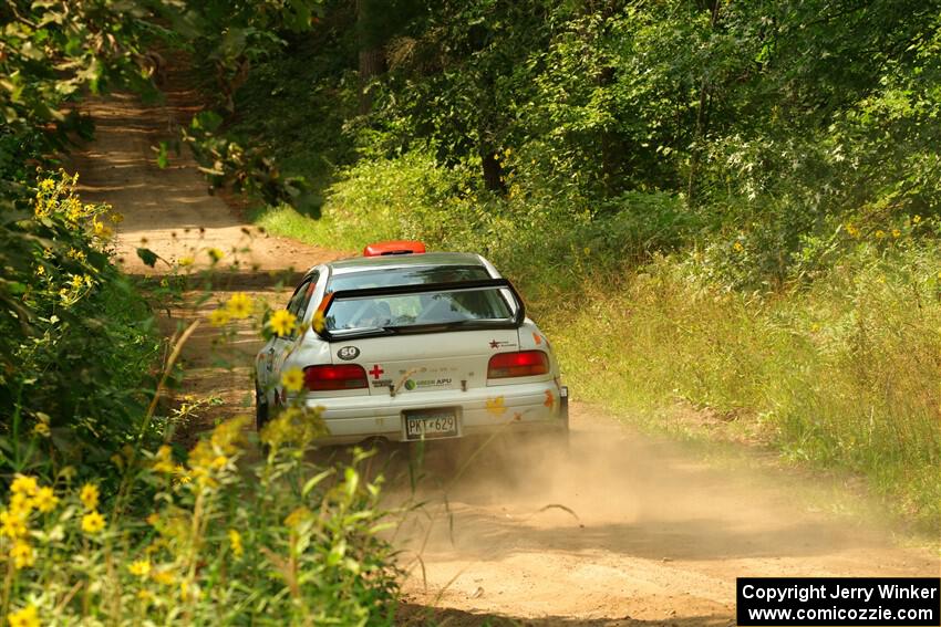 Richard Donovan / Greg Donovan Subaru Impreza on SS2, Thorpe Tower I.