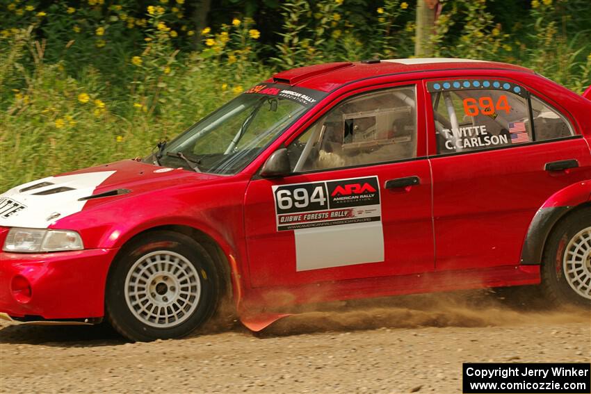 Tyler Witte / Cindi Carlson Mitsubishi Lancer Evo IV on SS2, Thorpe Tower I.