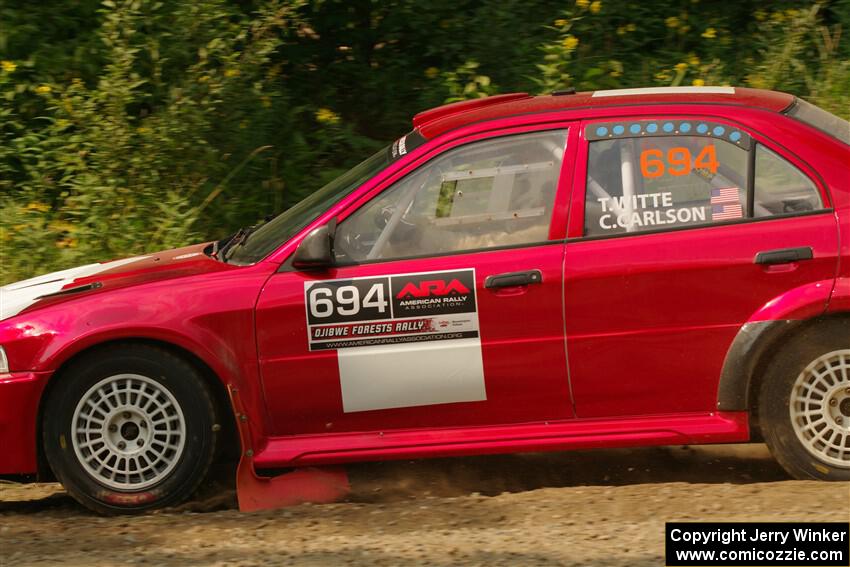 Tyler Witte / Cindi Carlson Mitsubishi Lancer Evo IV on SS2, Thorpe Tower I.