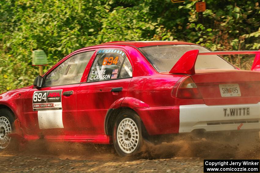 Tyler Witte / Cindi Carlson Mitsubishi Lancer Evo IV on SS2, Thorpe Tower I.