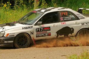 Peter Farrow / Ian Nelson Subaru WRX on SS2, Thorpe Tower I.