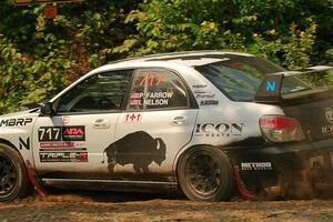 Peter Farrow / Ian Nelson Subaru WRX on SS2, Thorpe Tower I.