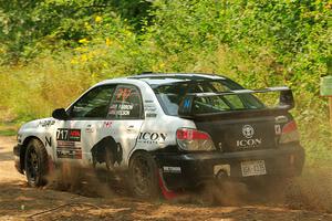 Peter Farrow / Ian Nelson Subaru WRX on SS2, Thorpe Tower I.