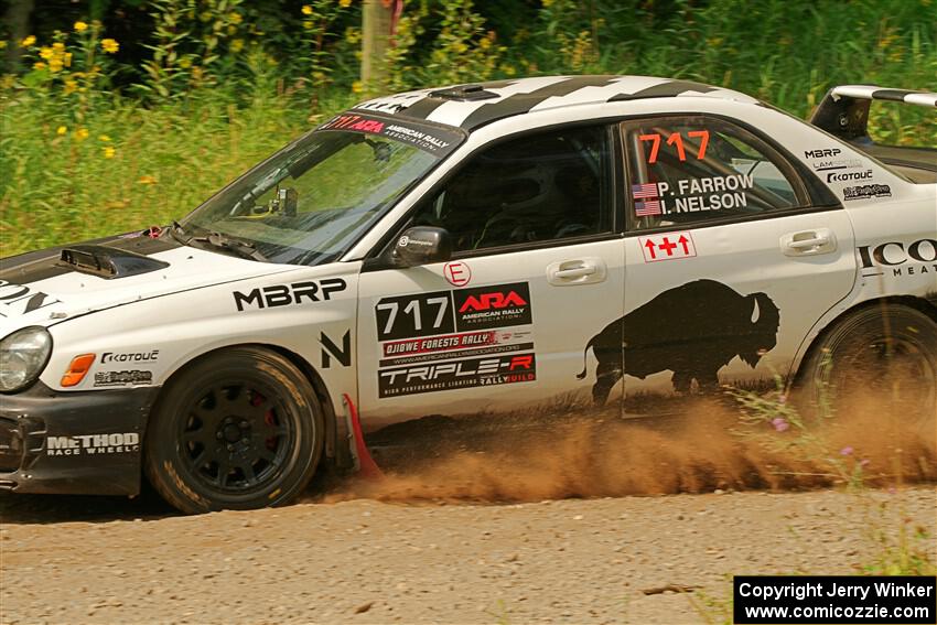 Peter Farrow / Ian Nelson Subaru WRX on SS2, Thorpe Tower I.