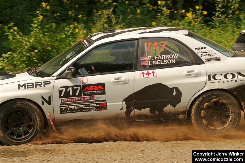 Peter Farrow / Ian Nelson Subaru WRX on SS2, Thorpe Tower I.