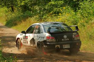 Peter Farrow / Ian Nelson Subaru WRX on SS2, Thorpe Tower I.