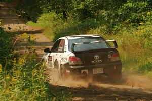 Peter Farrow / Ian Nelson Subaru WRX on SS2, Thorpe Tower I.