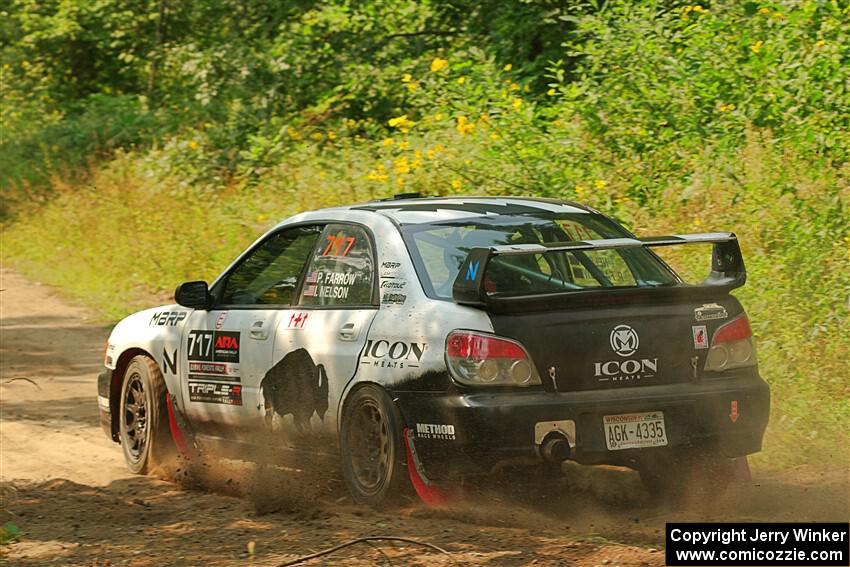 Peter Farrow / Ian Nelson Subaru WRX on SS2, Thorpe Tower I.