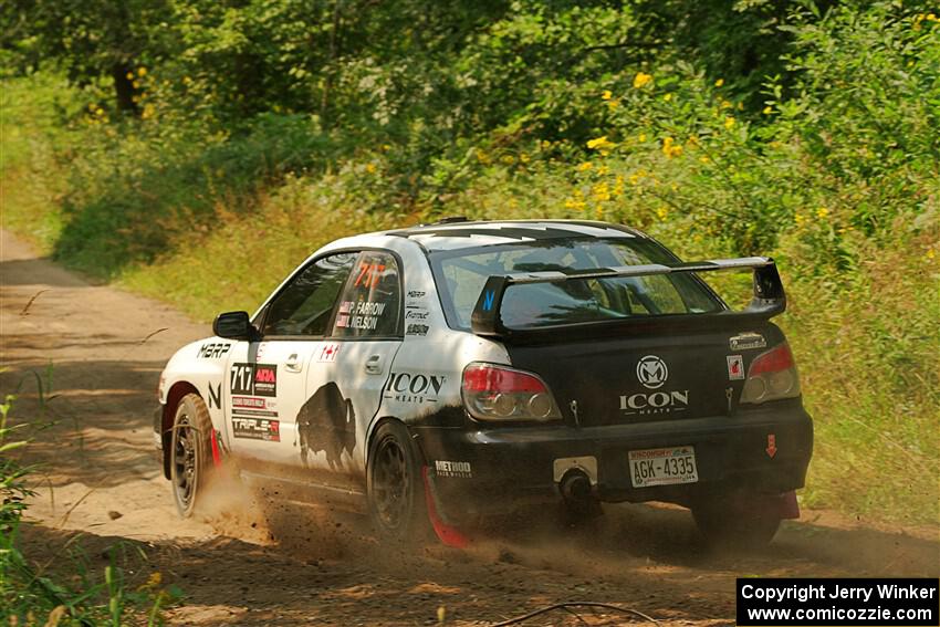 Peter Farrow / Ian Nelson Subaru WRX on SS2, Thorpe Tower I.