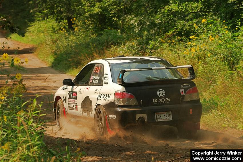 Peter Farrow / Ian Nelson Subaru WRX on SS2, Thorpe Tower I.