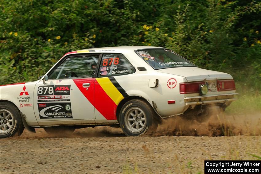 Erich Hopf / Calvin Gehlhausen Dodge Colt on SS2, Thorpe Tower I.