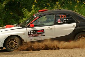 Jason Cook / Maggie Tu Subaru WRX on SS2, Thorpe Tower I.