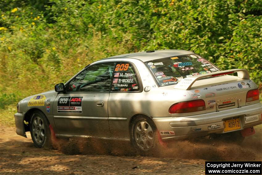 Madelyn Tabor / Sophia McKee Subaru Impreza 2.5RS on SS2, Thorpe Tower I.