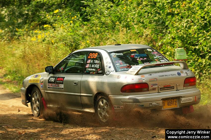 Madelyn Tabor / Sophia McKee Subaru Impreza 2.5RS on SS2, Thorpe Tower I.