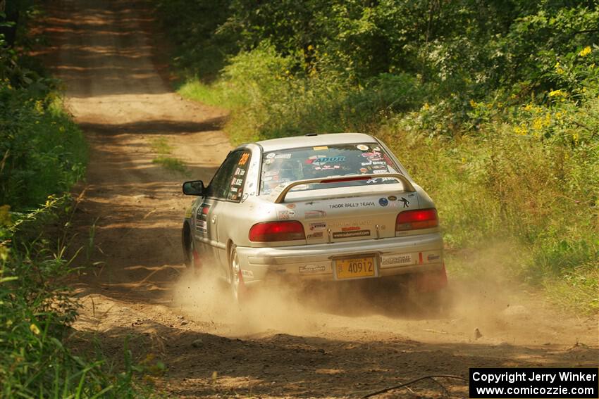 Madelyn Tabor / Sophia McKee Subaru Impreza 2.5RS on SS2, Thorpe Tower I.