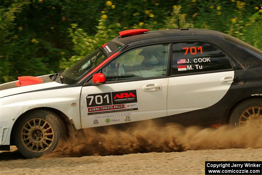 Jason Cook / Maggie Tu Subaru WRX on SS2, Thorpe Tower I.