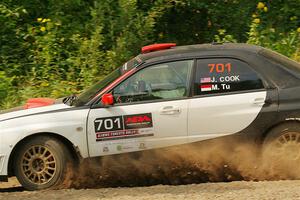 Jason Cook / Maggie Tu Subaru WRX on SS2, Thorpe Tower I.