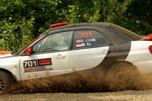 Jason Cook / Maggie Tu Subaru WRX on SS2, Thorpe Tower I.