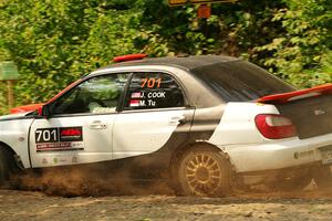 Jason Cook / Maggie Tu Subaru WRX on SS2, Thorpe Tower I.