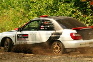 Jason Cook / Maggie Tu Subaru WRX on SS2, Thorpe Tower I.