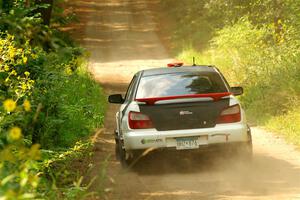 Jason Cook / Maggie Tu Subaru WRX on SS2, Thorpe Tower I.