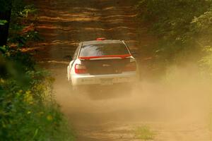 Jason Cook / Maggie Tu Subaru WRX on SS2, Thorpe Tower I.