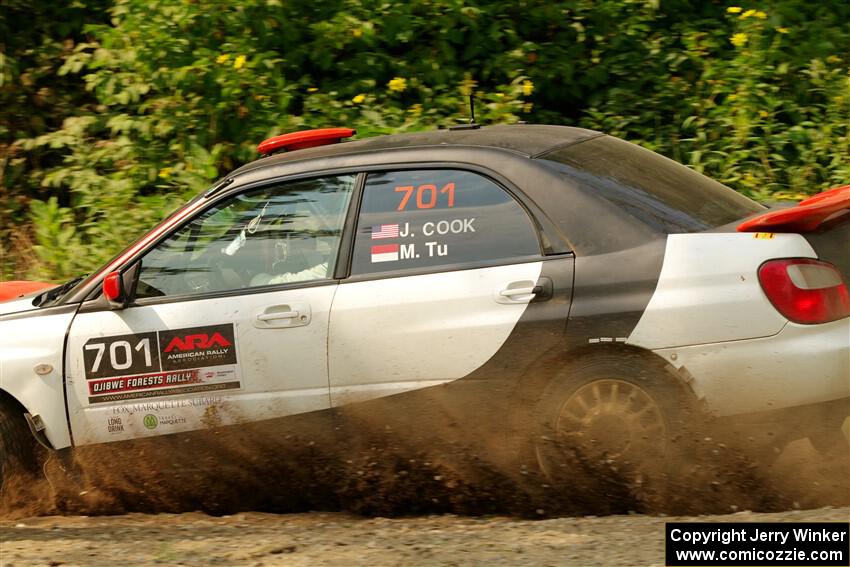 Jason Cook / Maggie Tu Subaru WRX on SS2, Thorpe Tower I.