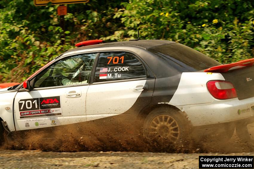 Jason Cook / Maggie Tu Subaru WRX on SS2, Thorpe Tower I.