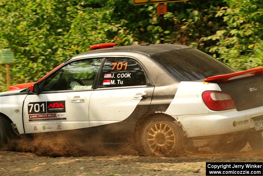 Jason Cook / Maggie Tu Subaru WRX on SS2, Thorpe Tower I.