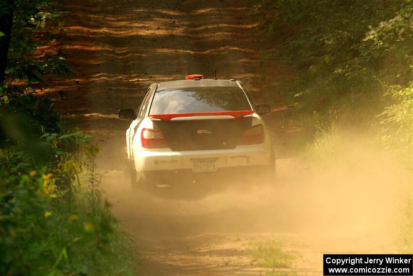 Jason Cook / Maggie Tu Subaru WRX on SS2, Thorpe Tower I.