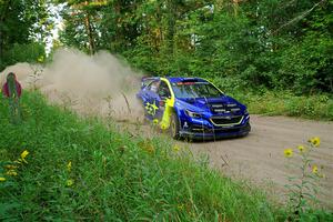 Travis Pastrana / Rhianon Gelsomino Subaru WRX ARA24 on SS6, Thorpe Tower II.