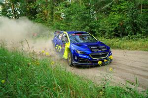 Travis Pastrana / Rhianon Gelsomino Subaru WRX ARA24 on SS6, Thorpe Tower II.