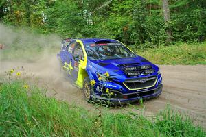 Travis Pastrana / Rhianon Gelsomino Subaru WRX ARA24 on SS6, Thorpe Tower II.