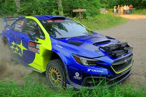 Travis Pastrana / Rhianon Gelsomino Subaru WRX ARA24 on SS6, Thorpe Tower II.