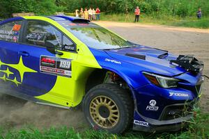 Travis Pastrana / Rhianon Gelsomino Subaru WRX ARA24 on SS6, Thorpe Tower II.