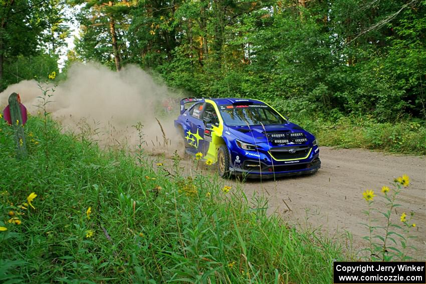 Travis Pastrana / Rhianon Gelsomino Subaru WRX ARA24 on SS6, Thorpe Tower II.