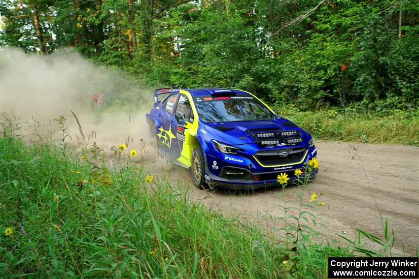 Travis Pastrana / Rhianon Gelsomino Subaru WRX ARA24 on SS6, Thorpe Tower II.