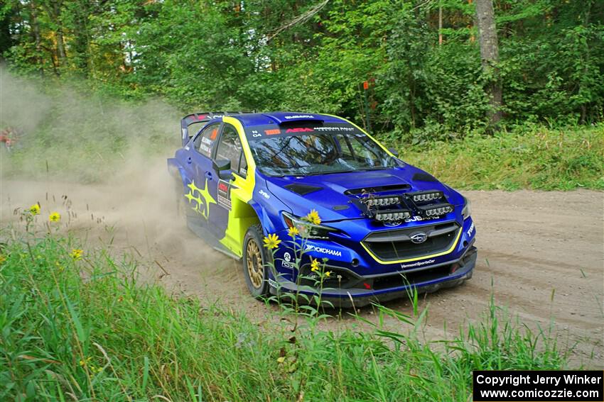 Travis Pastrana / Rhianon Gelsomino Subaru WRX ARA24 on SS6, Thorpe Tower II.