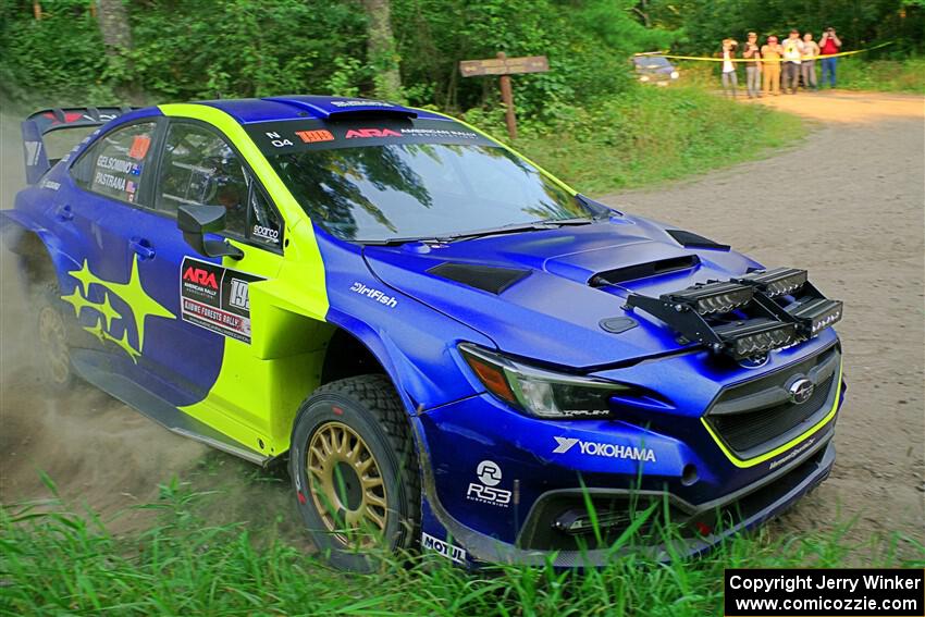 Travis Pastrana / Rhianon Gelsomino Subaru WRX ARA24 on SS6, Thorpe Tower II.