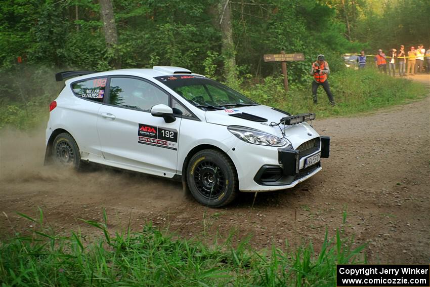 Javier Olivares / K.J. Miller Ford Fiesta Rally3 on SS6, Thorpe Tower II.