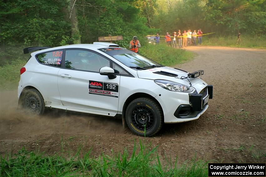 Javier Olivares / K.J. Miller Ford Fiesta Rally3 on SS6, Thorpe Tower II.