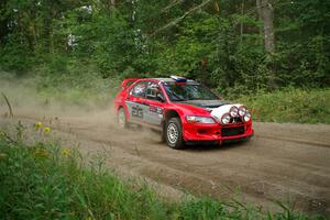 George Plsek / Danny Persein Mitsubishi Lancer WRC on SS6, Thorpe Tower II.