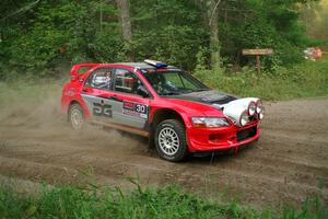 George Plsek / Danny Persein Mitsubishi Lancer WRC on SS6, Thorpe Tower II.